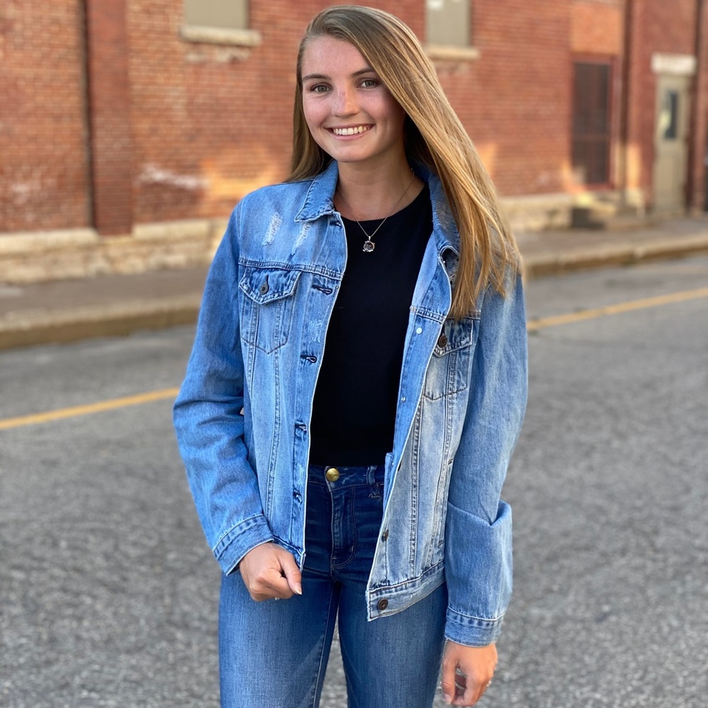 Distressed Denim Jacket